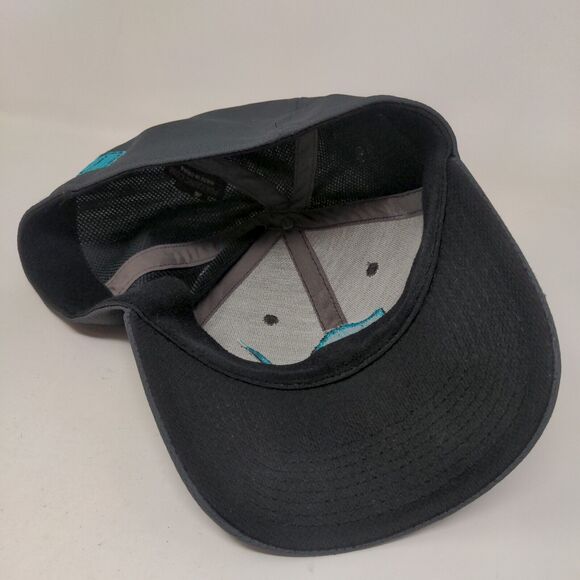 Avid Fish Fitted Hat Black L/XL Embroidered Pukka Vent Holes Outdoor - Picture 6 of 9